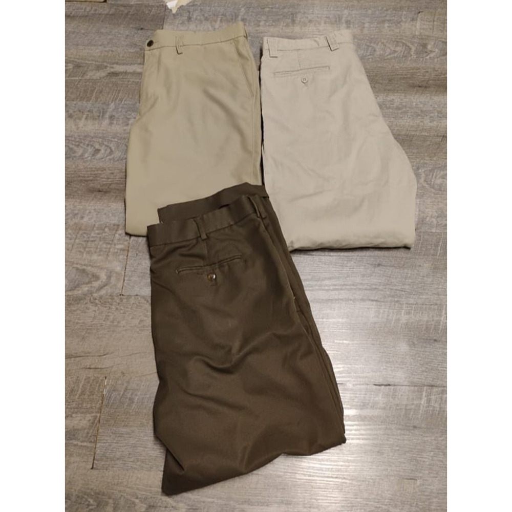 lot of 3 Dockers, Haggar, VanHeusen Men's Pants Sz 36X30 flat front multicolor - Picture 2 of 5